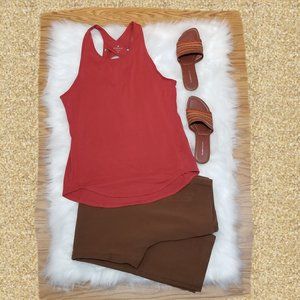 Athleta Yogini Tank Dark Coral Orange Ladies Size Small